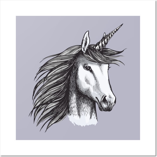 Realistic Unicorn Wall Art by NewWorldIsHere